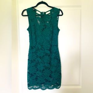 Bebe lace formal mini dress